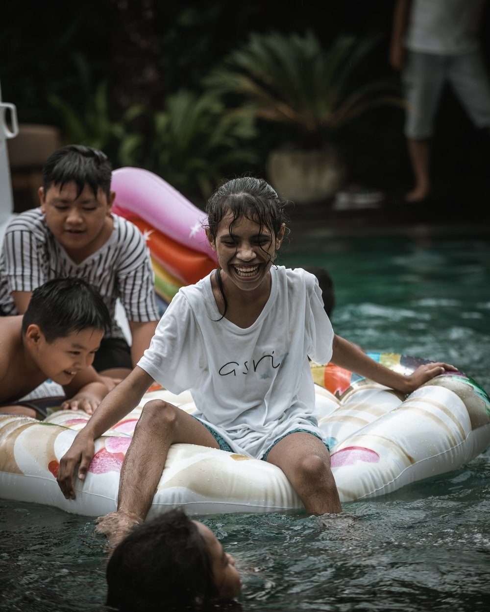 Scholarship recipients at the orphanage