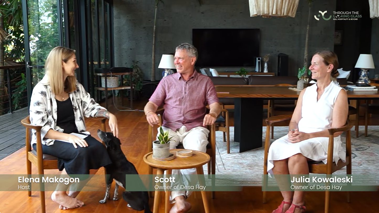 Still from the video interview with the owners of Desa Hay